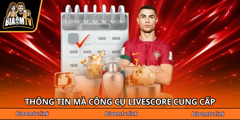 Thông tin mà công cụ Livescore cung cấp